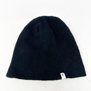 On‎ Cloud Running Unisex Fall Winter Active 100% Wool Knit Beanie Cap Hat Black